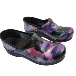 Dansko Professional Mystic Patent Leather Nursing Clog Sz 39/9 Purple Podiatric